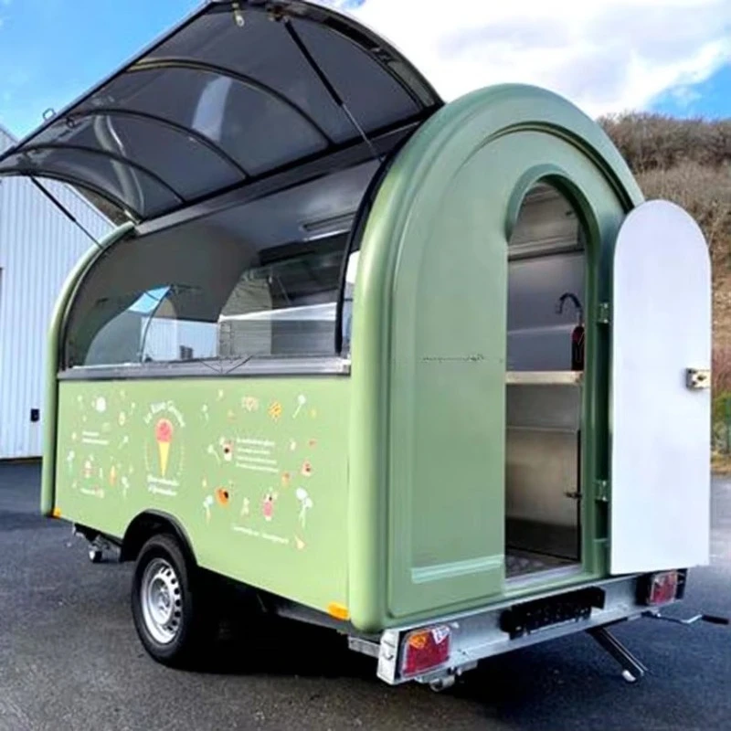 Custom Mobile Food Truck Trailer With Full Kitchen Trailer Pizza Icecream Fast Food Truck Trailer Fully Equipped for Sale