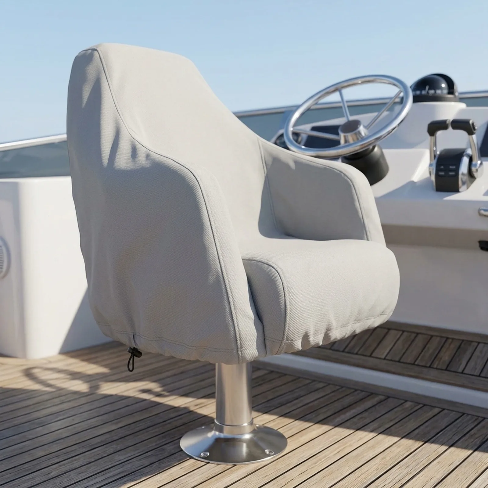 Boat Seat Cover for Yacht and Ship Seats Made of 210D Waterproof Oxford Fabric Protective Against Dust Rain and Sun