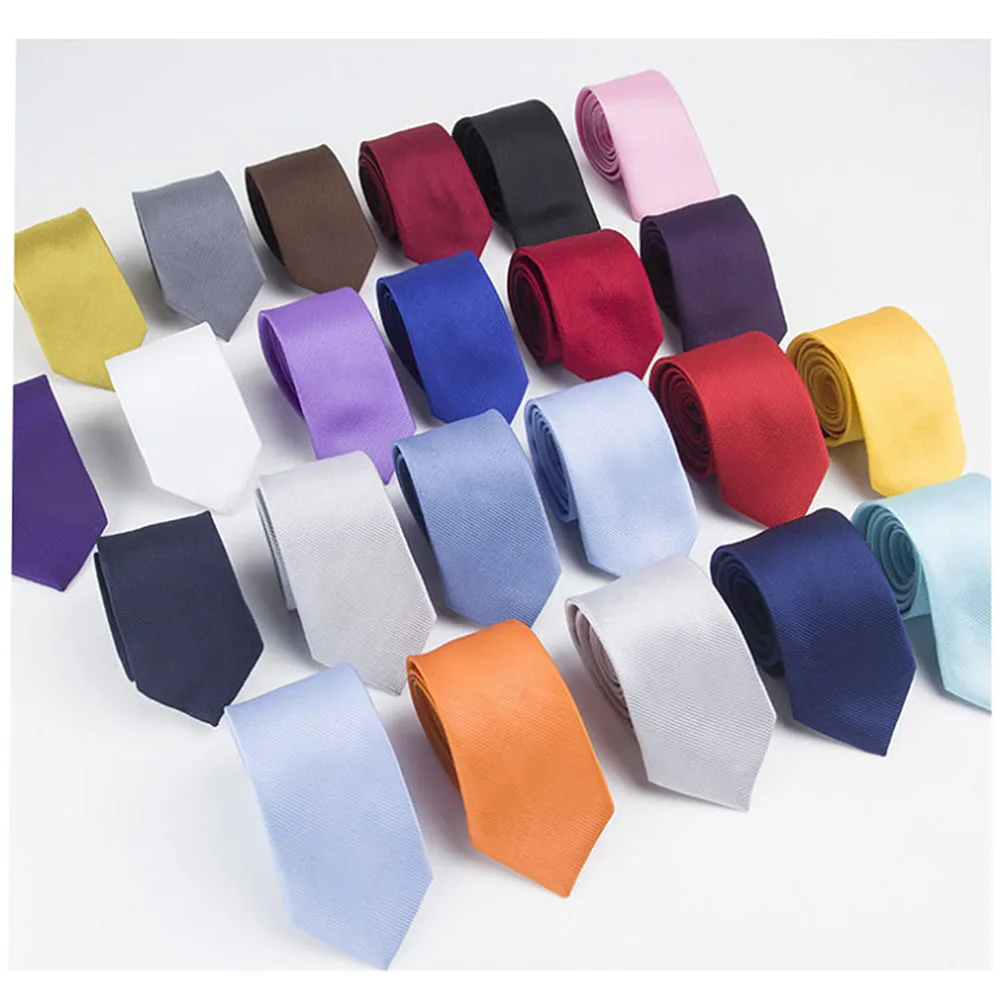 

Широкий шелковый галстук из полиэстера, жаккардовый классический формальный однотонный полосатый розовый, черный, красный подарочный галстук, свадебная церковная рубашка, галстук