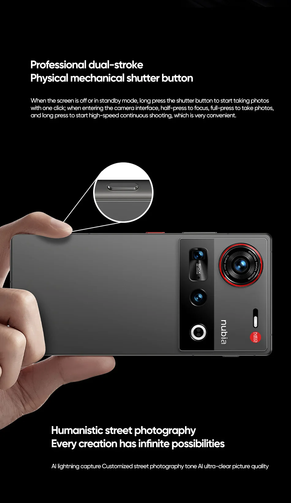 Global Version Nubia Z70 Ultra Smartphone 5G 6.85'' 144Hz Full Display Camera 6150mAh Battery IP68 Waterproof NFC