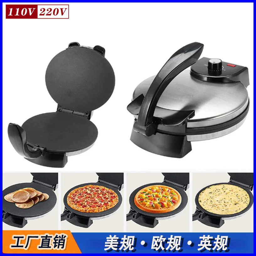 US EU Standard Thin Pancake Baking Machine Home Electric Griddle for Spring Wrapper Crepe Making