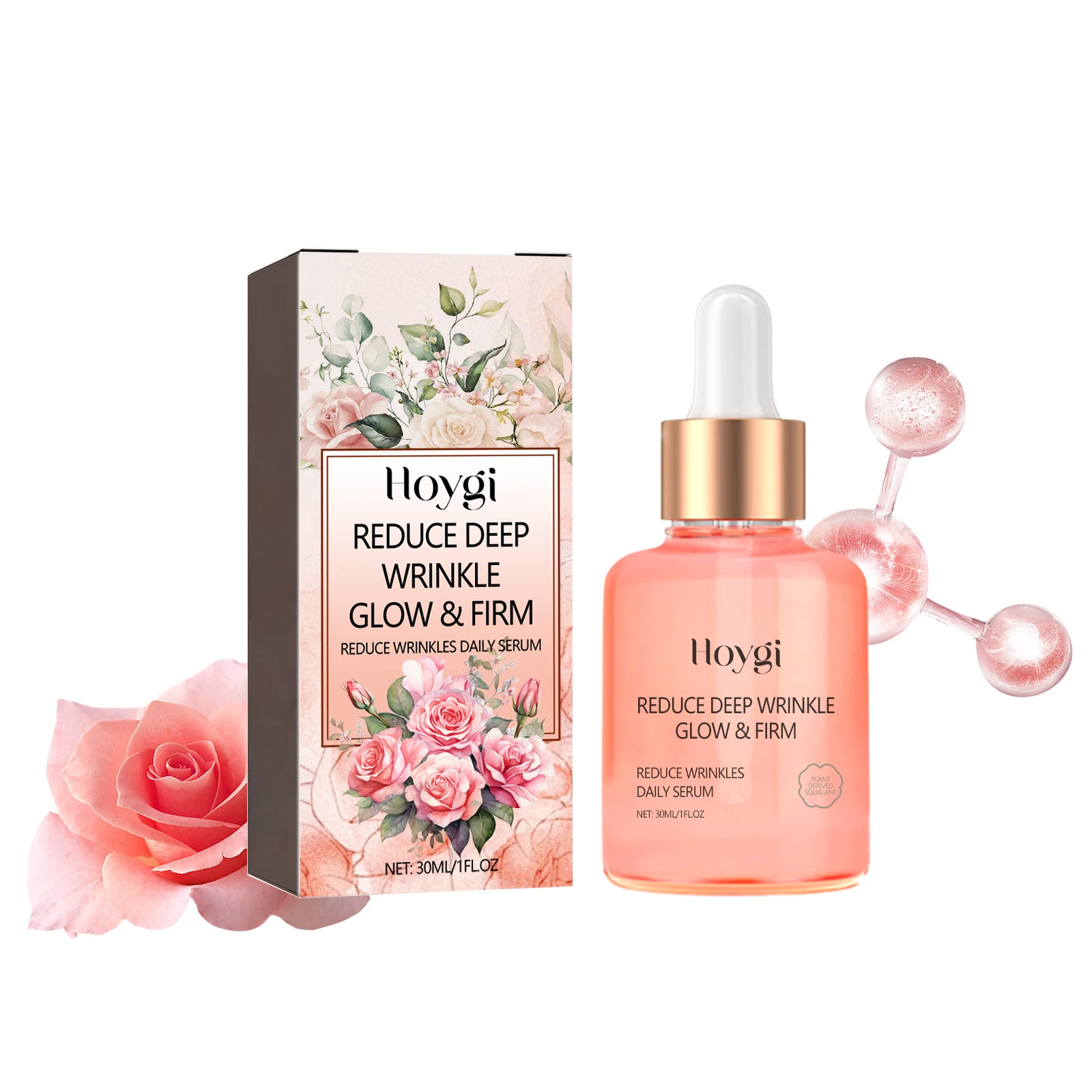 Deep Repairs VC Rose Oil Face Anti-Aging Care Treatment Fine Lines Rough Dry Skin Brightens Tightens Reduce Wrinkles Daily Serum