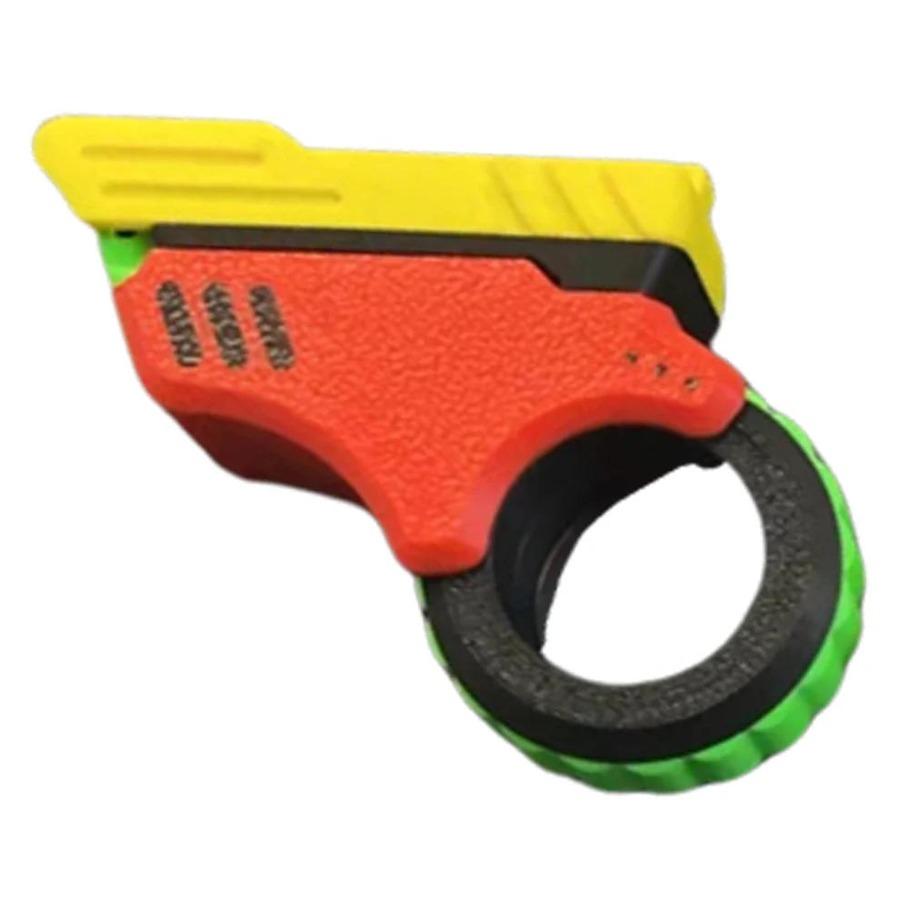 3D Printed EDC Soothing Spinner Stress Relief Toys Gun Shape Fidget Ring Adult Fidget Toys for Anxiety and ADHD Sufferers