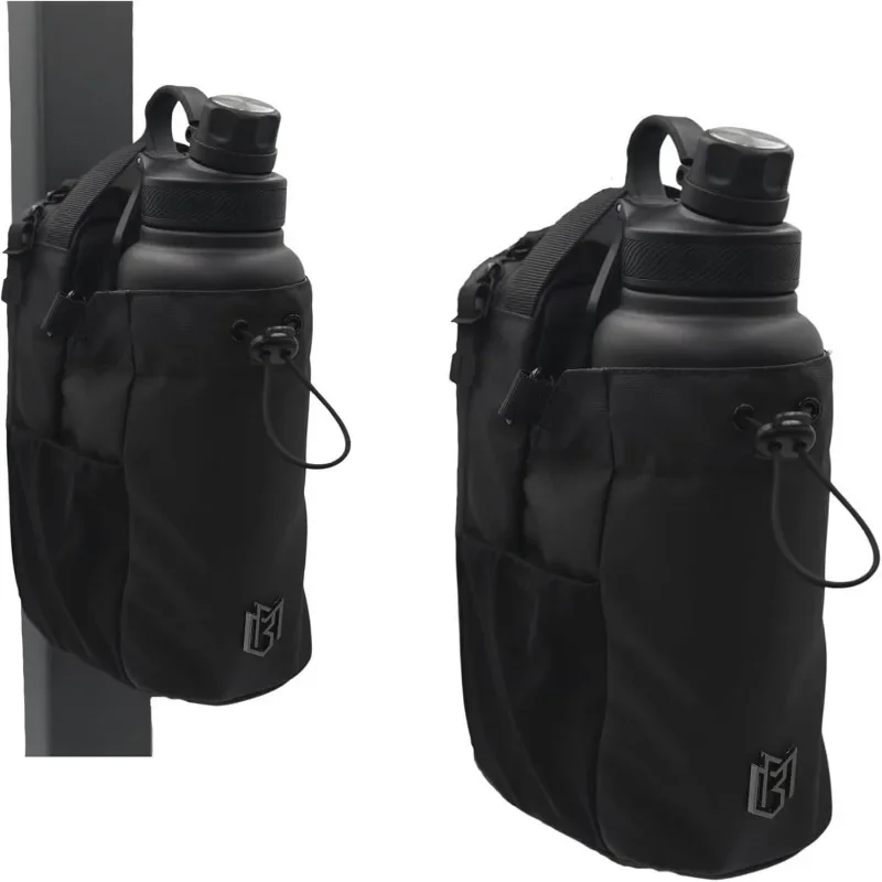 Magnetic Water Bottle Sling Bag Crossbody Large Capacity Adjustable Gym Sports Outdoor Hydration Carrier Pouch