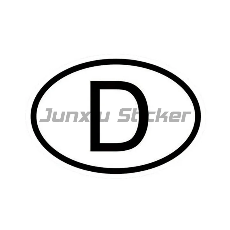 D Germany Sticker Oval Flag Vinyl Country Code Car Sticker