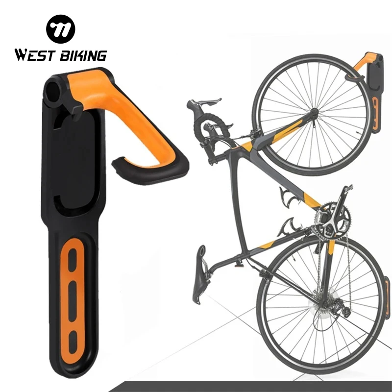 WEST BIKING Bike Wall Stand Holder Mount Max 18kg Capacity Garage Bicycle Storage Wall Rack Stands Hanger Hook Bike Tools