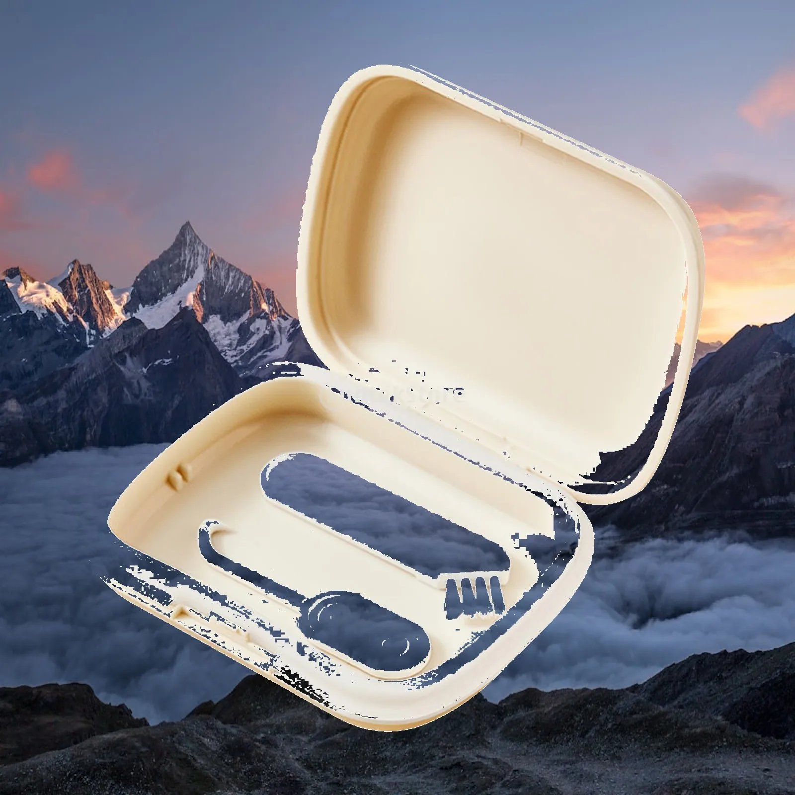 Retainer Case with Hook and Brush Tooth Protection Compact Tooth Storage