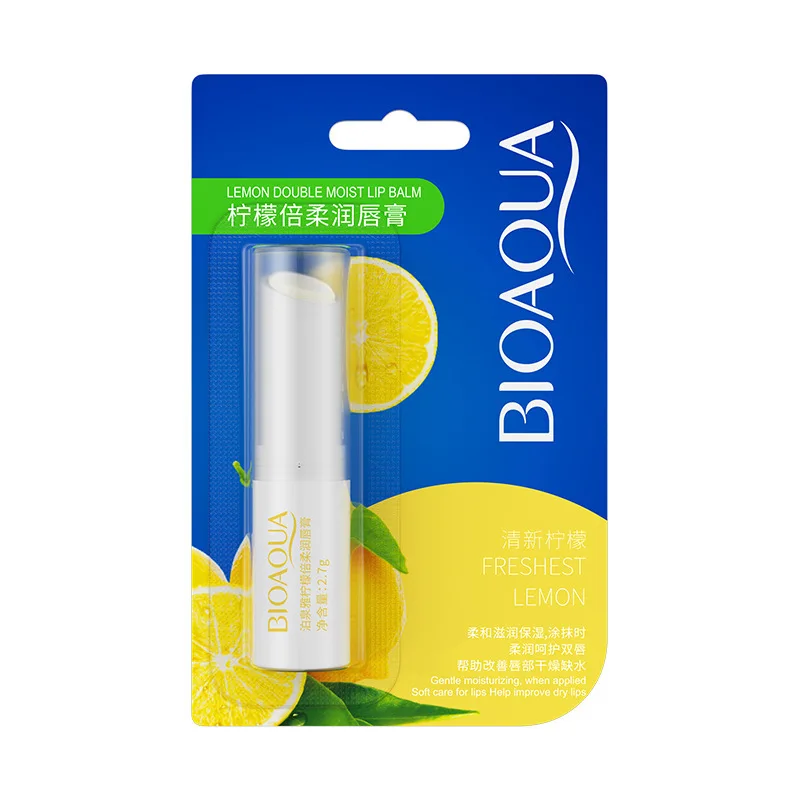

BIOAQUA Lemon Natural Lip Balm Moisturizing Jelly Nourishing Skin Care Lipstick Non-Stick Long-lasting Lips Care Cosmetics