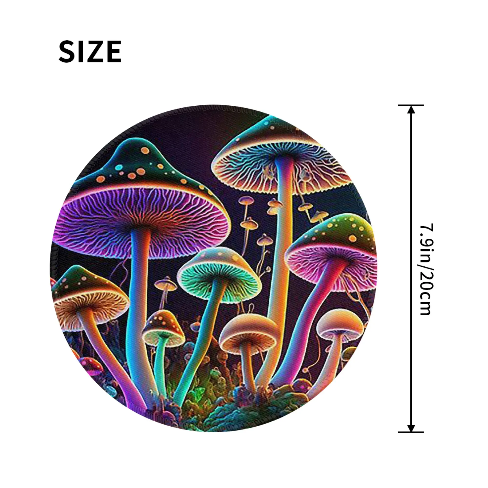 Glowing Psychedelic Mushrooms Trippy Mushroom Mouse Pad Computer Keyboard Mouse Mat Gamer PC Laptop Desk Mat Office Table Mats