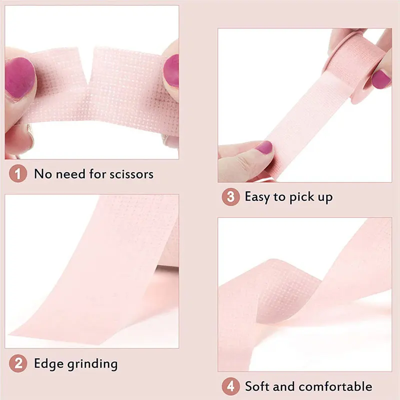 Silicone Gel Eyelash Tape Breathable Sensitive Resistant Under Eye Pad Patches Non-Woven Micropore Tape Lashes Extension Supplie