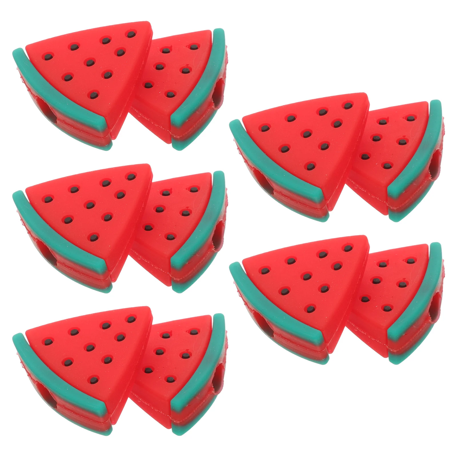 10 Pcs Pencil Cap Decoration Silicone Protectors Waterproof Caps Watermelon Silica Gel Protective Sleeves Extender