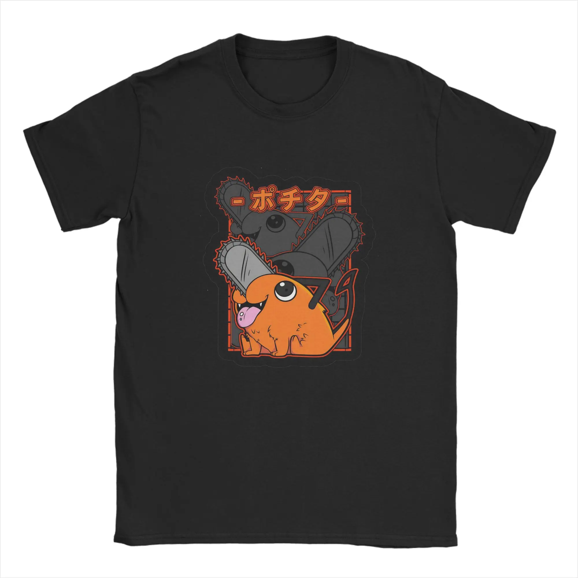 2026 Chainsaw Man Pochita T Shirt Harajuku T Shirts Short Sleeve Y2K Funny Tops Summer Cotton O Neck Oversize Clothes