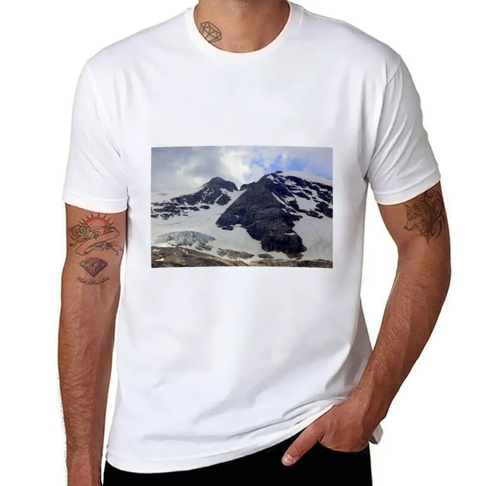 

View of the Marmolada Glacier T-Shirt man t shirts high quality luxury brand anime t shirts for man T-Shirt