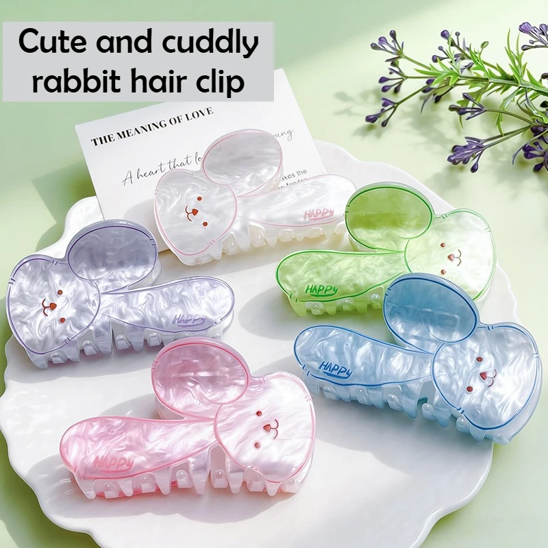 

Cute Rabbit Hair Clip (Medium) Girly Cartoon Hair Clip for a Ponytail at the Back of the Head