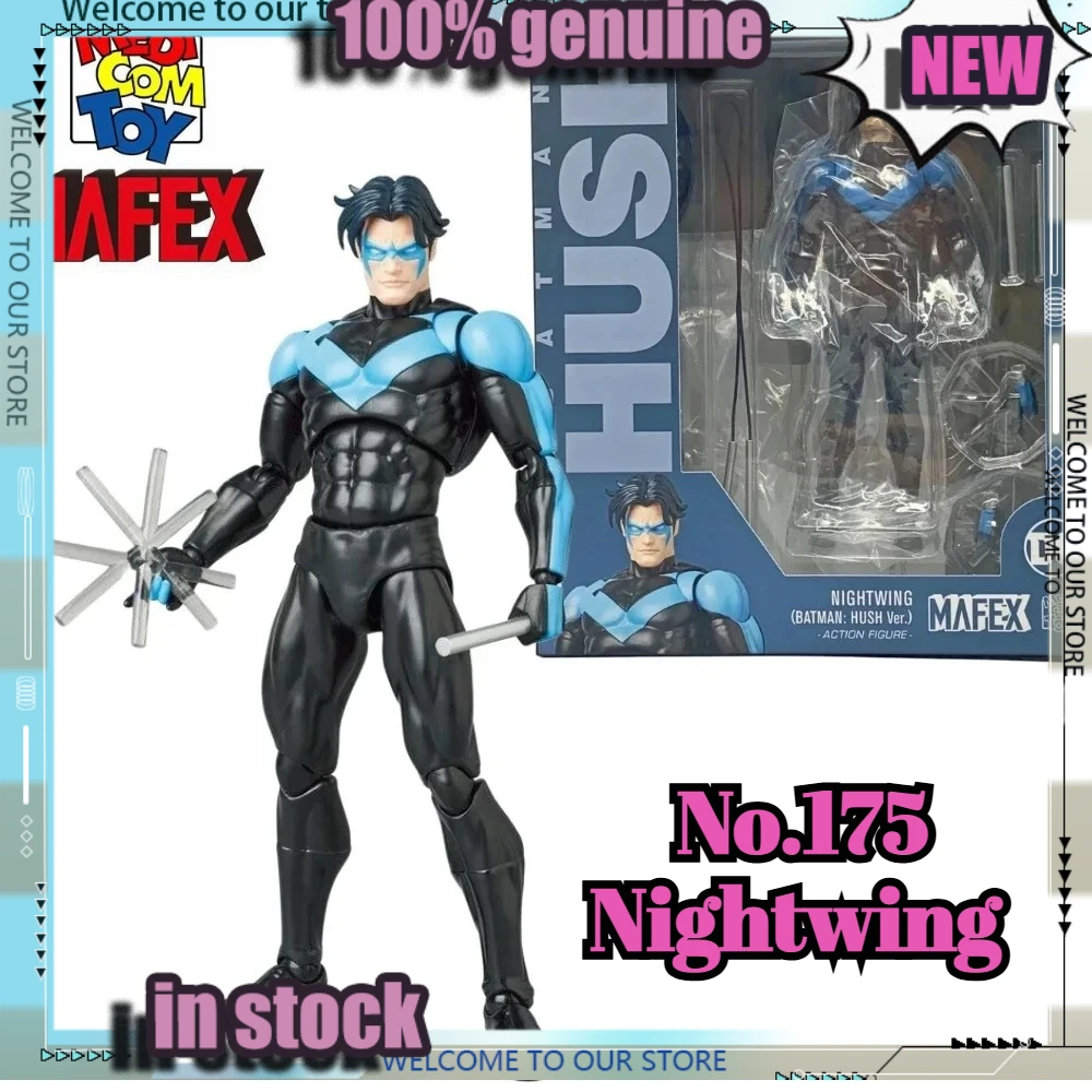 

В наличии: Оригинальная фигурка Medicom Toy No.175 Nightwing Batman Hush Ver., 15.5 см Фигурка Бэтмен: версия Hush. Коллекционные игрушки-подарки