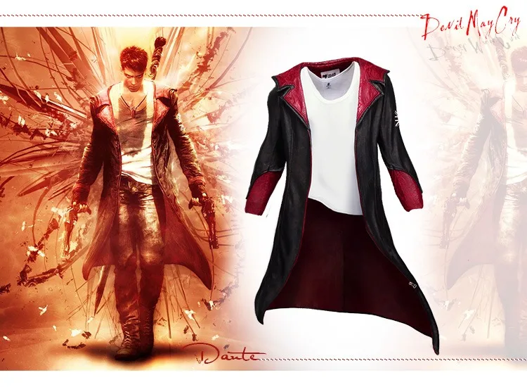 Devil May Cry 5 Dante Cosplay Costume Windbreak Overcoat Jacket Trench Coat Same Game Clothing