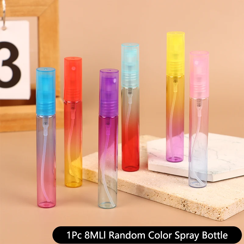 

1Pc 8ml Mini Colorful Refillable Glass Spray Bottle Atomizer Container Portable Perfume Pump Bottle Travel Spray Bottles