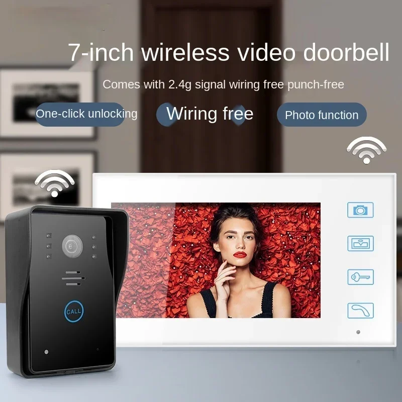7 "WiFi ไร้สายสมาร์ทวิดีโออินเตอร์คอม1200TVL กล้องหน้าประตูบ้านวิดีโอระบบรักษาความปลอดภัย