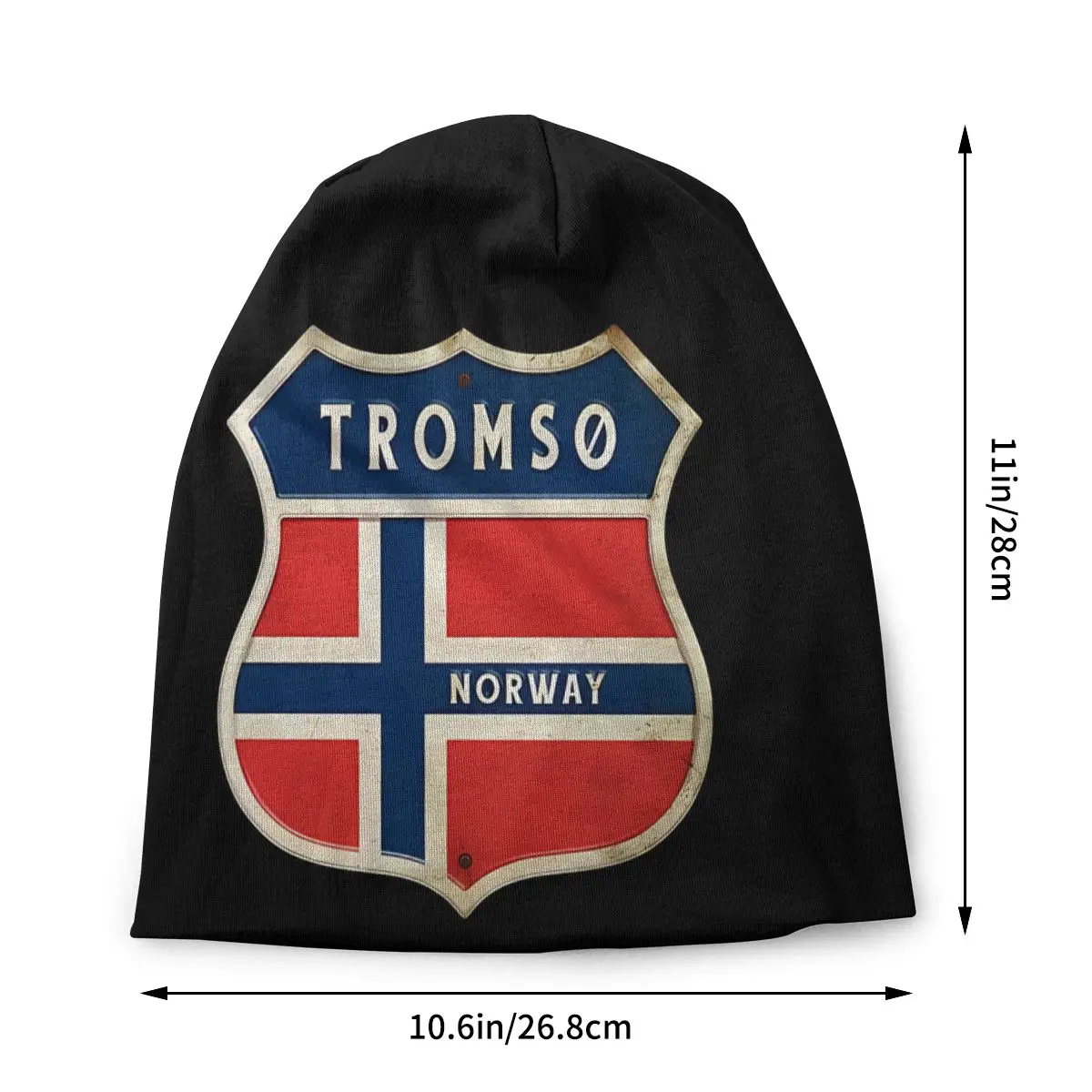 Tromso Thin Skullies Beanies Outdoor Caps For Men Women Norway Flag Ski Caps Bonnet Hats