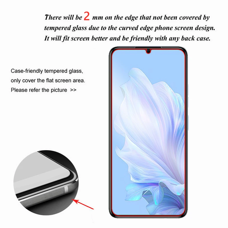 For Oukitel C50 Glass For Oukitel C50 5G Tempered Glass 6.8 inch Transparent HD Screen Protector For Oukitel C50 Lens Film