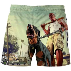 New Summer 3D GTA5 Printed Beach Shorts Fashion Short Pants For Men Kids Cool Swimming Trunks Unisex Board Shorts Pants Hombre