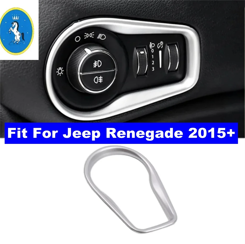 

Car Head Light Lamp Headlight Switch Panel Cover For Jeep Renegade 2015 - 2023 Decoration Sticker Trim Car Interior Accessories