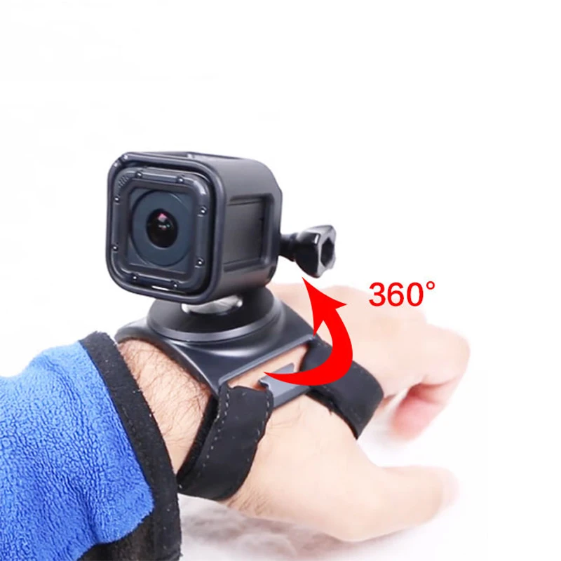 

The Strap Hand+Wrist Mount Glove Wrist Band 360 Degree Swivel Rotation Hand Strap Belt Tripod Mount