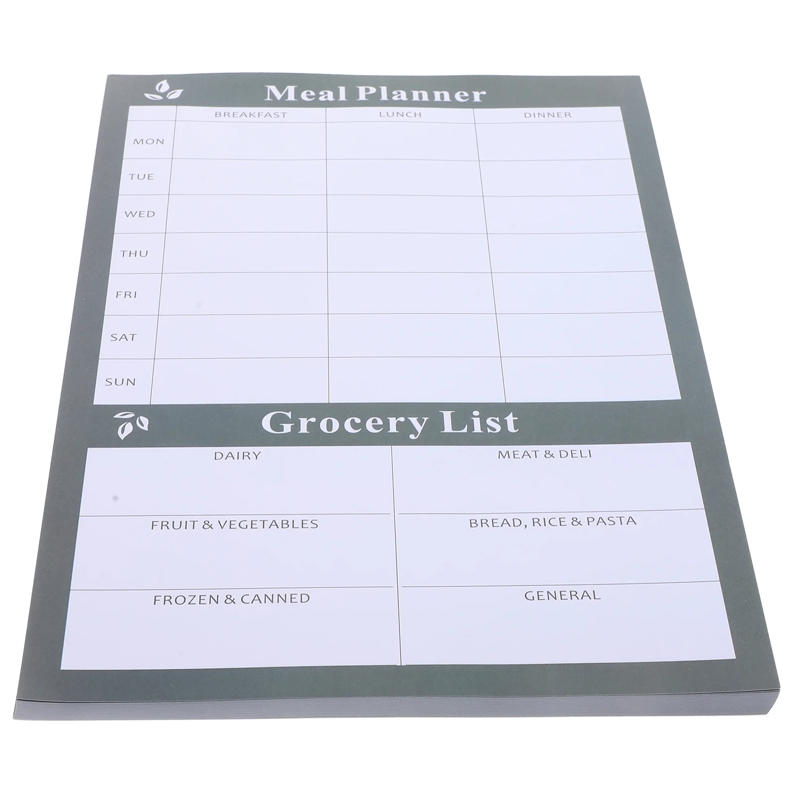 Calendars Menu Notebook for Tearable Home Paper Weekly Shopping Dinner Meal Planner and Grocery List