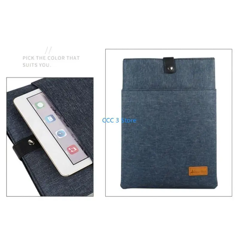 

97BF 7.9 9.7 10.1 8.0inch Universal Canvas Tablets Case Bag for Tablet Phone Documents Book Cover Case Pocket