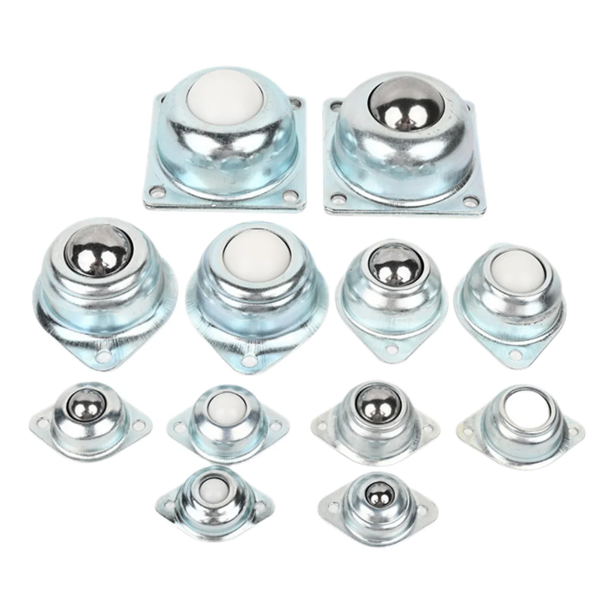 4Pcs Nyon/Carbon Mounted Ball Steelransfer Unit Bearing Conveyor Roller Wheel Load30KG CY-12A/CY-15A / CY-19A//CY-25A/CY-30A