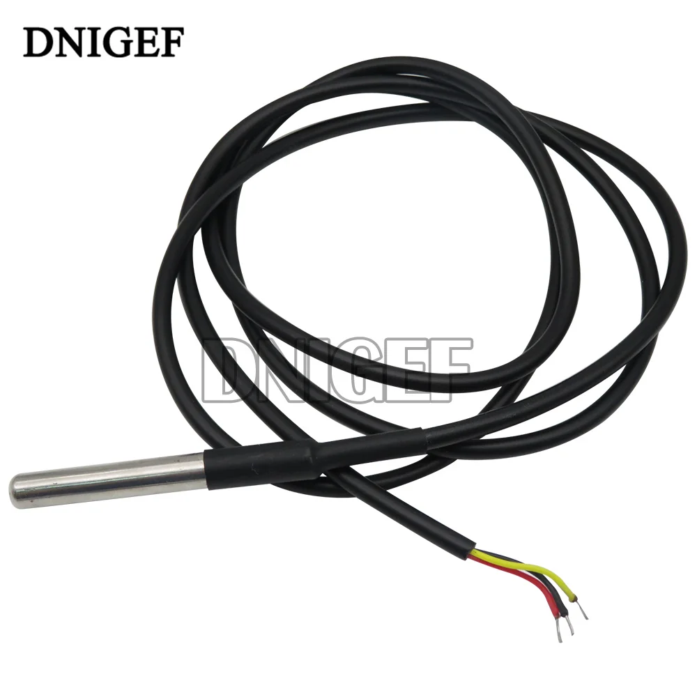 DNIGEF 1PCS DS1820 Stainless Steel Package Waterproof DS18B20 Temperature Probe 18B20 Temperature Sensor Module For Arduino