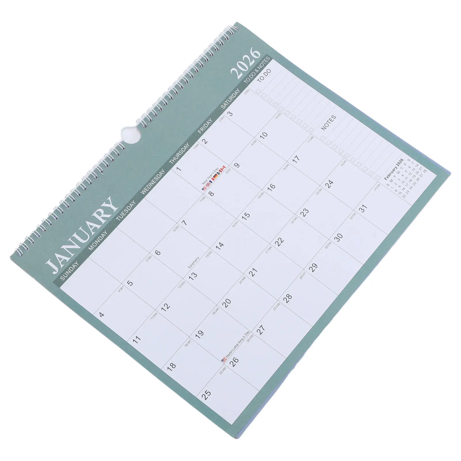 

Large Hanging Wall Calendar 2026.1-2027.6 Double-Sided Landscape Monthly Planner Home Office Organizer Holiday Calendar
