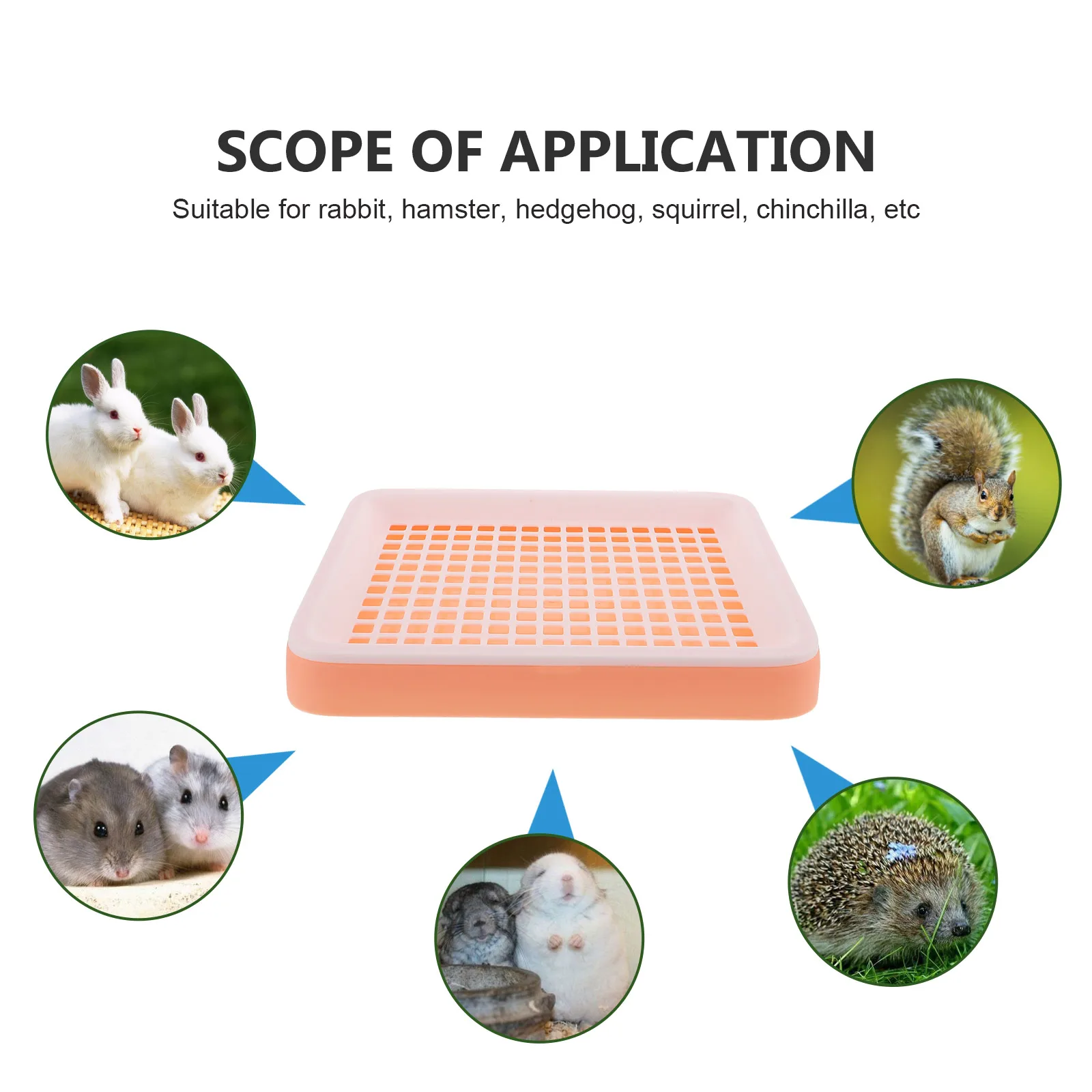

Pet Cleaning Supplies Bunny Litter Box Pink Anti Flip Hamster Toilet Rabbit Cage Potty Small Animals Fixed Lock