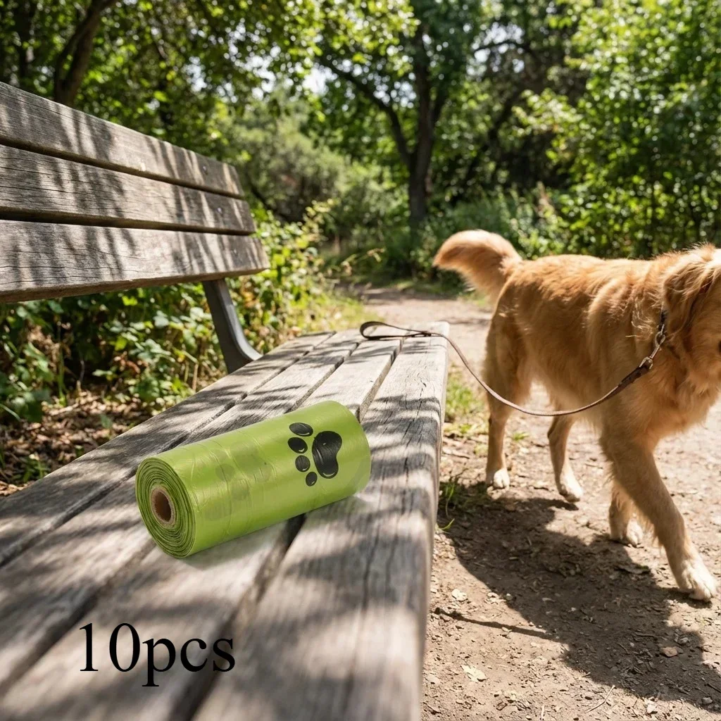 Daily Home Portable Pet Waste Bags - Paw Print Thick Leak-Proof Dog Poop Bags Biodegradable - Detail 1