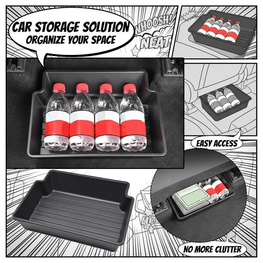 

Under Seat Storage Box For Toyota RAV4 Wildlander Highlander Crown Kluger Harrier Venza Organizer Tray Bin Car Interior Case