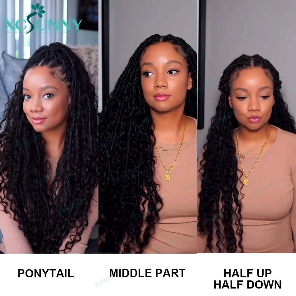 Gehaakte Boho Locs Met Menselijk Haar Krullen Pre Lusked Gehaakt Menselijk Haar Krullend Uiteinden Extensions Voor Zwarte Vrouwen Synthetische Locs