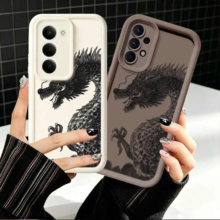 Phone Cover Case for Samsung Galaxy A35 A17 A11 A21s A06 A36 A13 A30 A50 A52 A12 A07 A15 A24 A14 A22 A05A73 A16 A25 Dark Flame