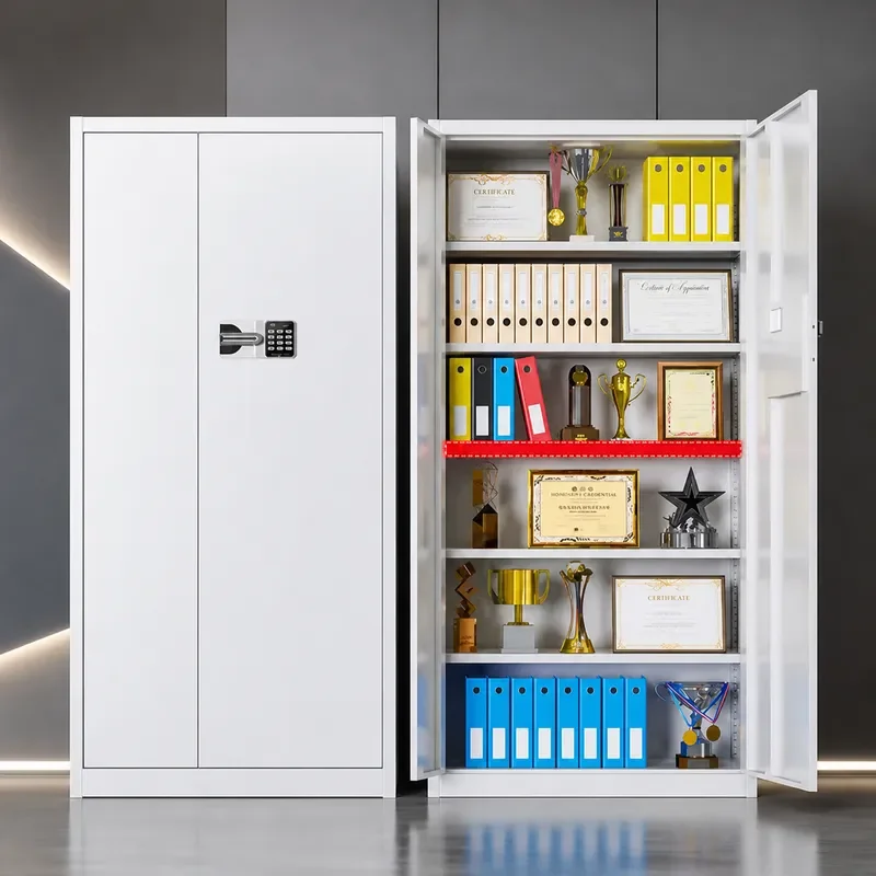 Fingerprint Electronic Lock File Cabinet Secure Data Storage Locker for Financial Documents and National Security Safe Drawer