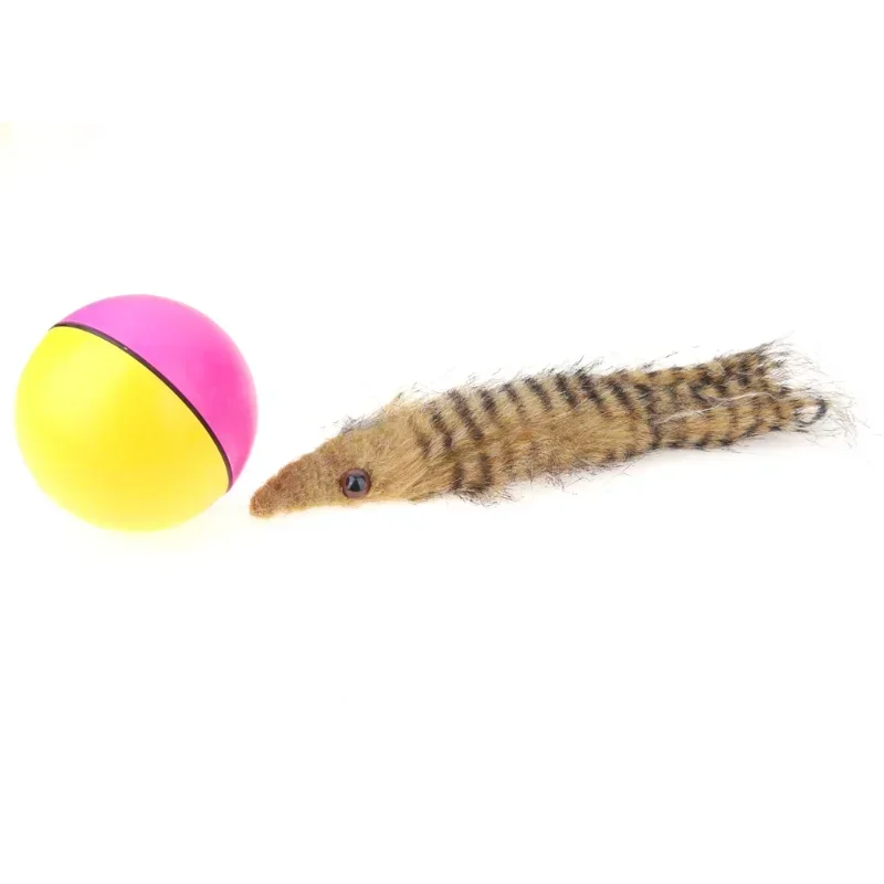 Dog Cat Beaver Weasel Puppy Rolling Play Random Alive New Pet Ferret Toy Toy Jump Ball Moving Chaser Weasel Mice Animal Toys