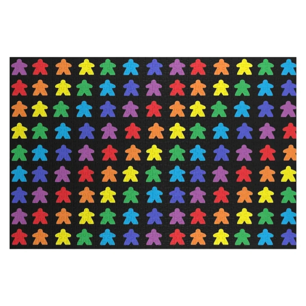 Meeple Regenbogen Tischplatte Stolz Puzzle Holz Tiere Spiel Kinder Holz für Erwachsene Name Holz Spielzeug Puzzle