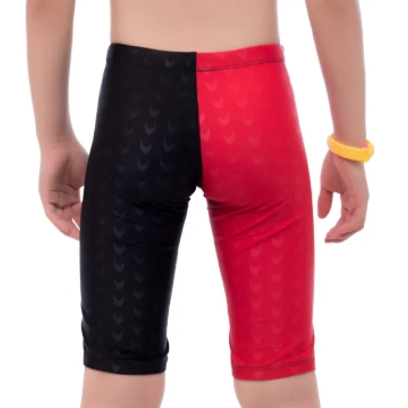 HXBY Boys Sharkskin Swim Trunks Waterproof Quick Dry Beach Swim Shorts Professional Endurance Athletic Swimming Diving Trunks