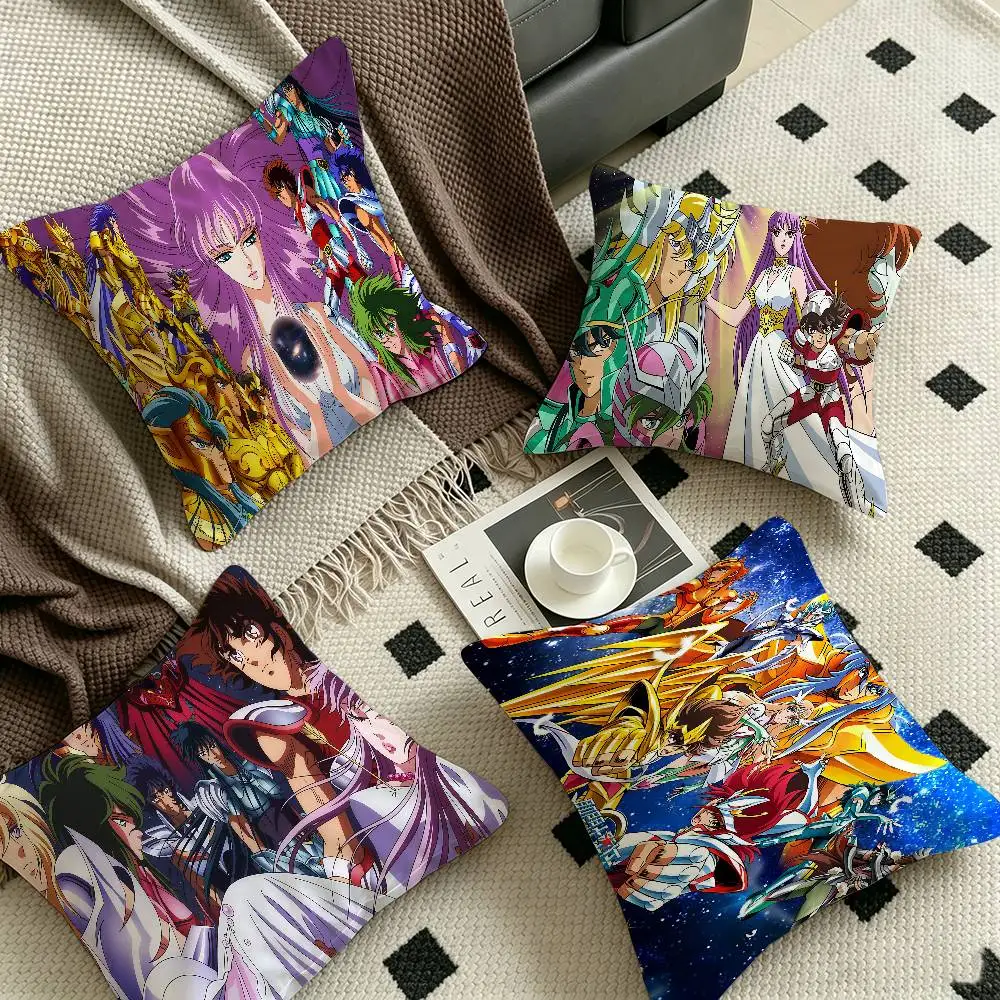 Japanese Hot Anime S-Saint Seiya Pillow Cover Design cushion Cover decor Holiday Decorati