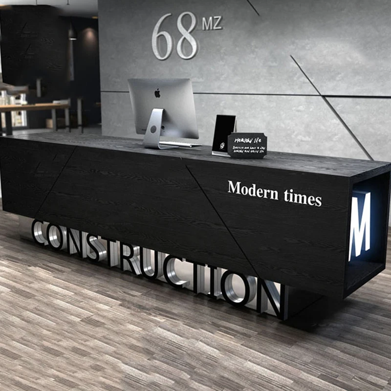 

Checkout Business Reception Counter Shop Front Reception Desks Beauty Salon Restaurant Retro Empfangstheke Furniture Reception