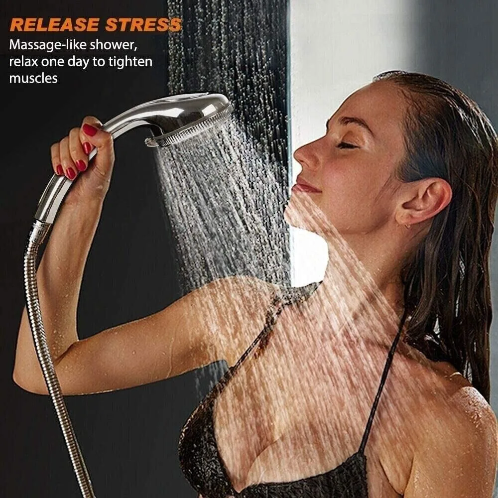 

Easy to Use Multifunction Shower Head Adjustable 7 Modes Bathroom Fixture Stainless steel High Pressure Filter Home
