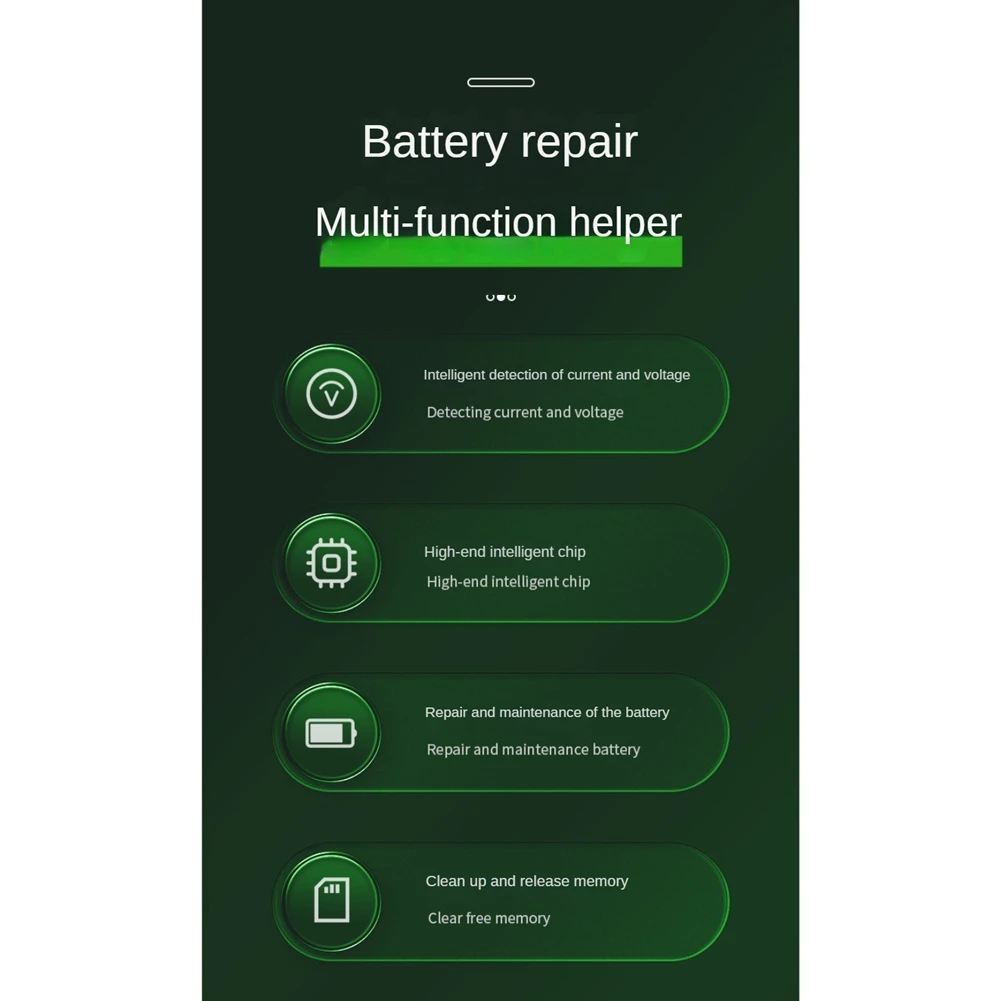 Réparateur de batterie de téléphone portable, protection contre les surcharges et les surcharges, détecteur de tension et de courant