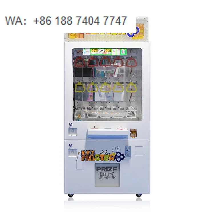 Mini Arcade Machine All Steel Cabinet with Vending Style Coin Operated Games Brightly Lit Master Key
