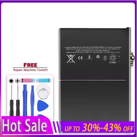 Tablet Battery for Apple IPad 5 &amp; Air 1 Replacement Bateria A1474 A1475 A1476 A1822 A1823 A1893 A1954 A2197 8827mAh Batteries