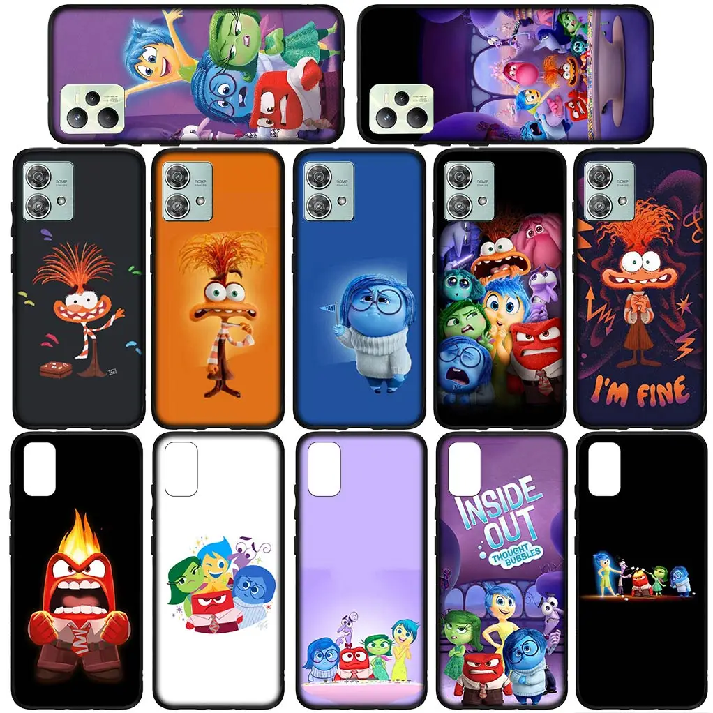 Inside Out Anger Anxiety Fear Joy Cover Phone Case for Samsung Galaxy S24 S23 Fe Ultra Plus A05 A55 A35 A24 A25 A15 M55 Coque