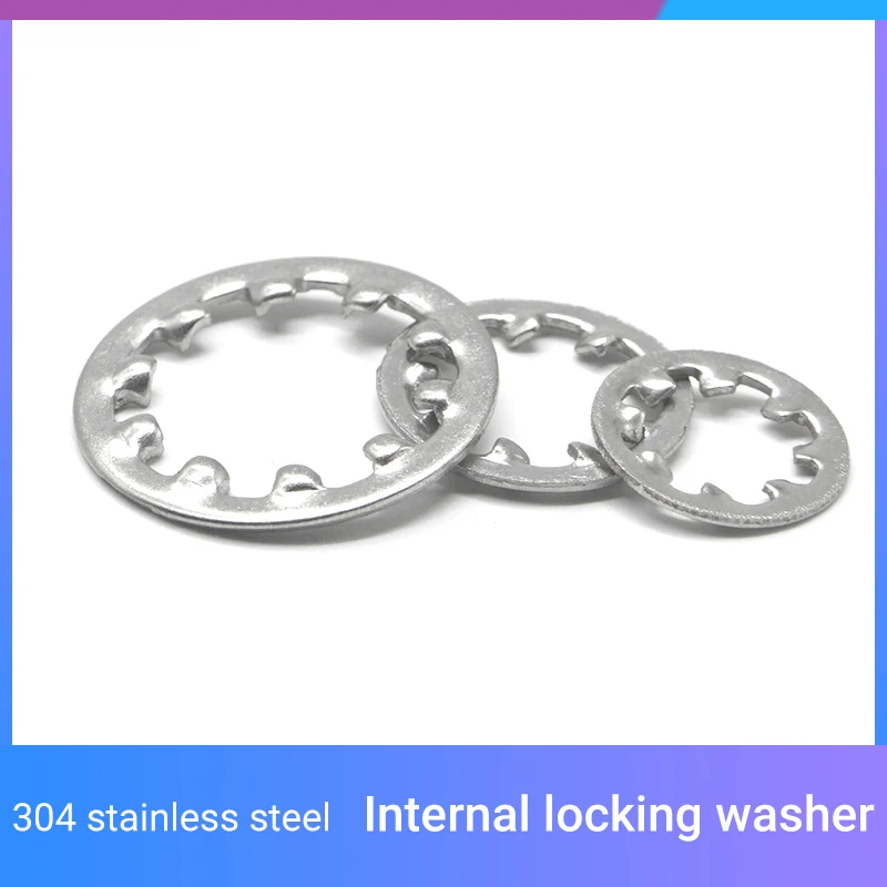 GB861.1 M2 M2.5 M3 M4 M5 M6 M8 M10 M12 M14 M16 Internal Toothed Serrated Lock Washer Gasket White Zinc Outer Multiple Teeth