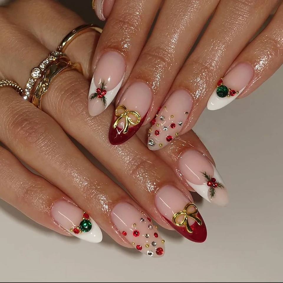 12 compartimentos de gemas navideñas mini surtidas para uñas, 2mm, cristal de lujo, brillantina, rhinestones rojos/azules planos, piezas navideñas 3
